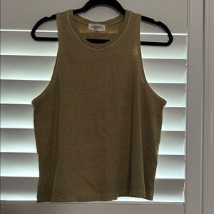 Carly Jean Los Angeles Olive Muscle Tee